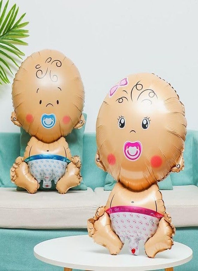 AMFIN 27 inch Baby Shower Foil Balloons/Baby Boy And Girl Foil Balloon Decoration Material (Pack of 2) - Image 1